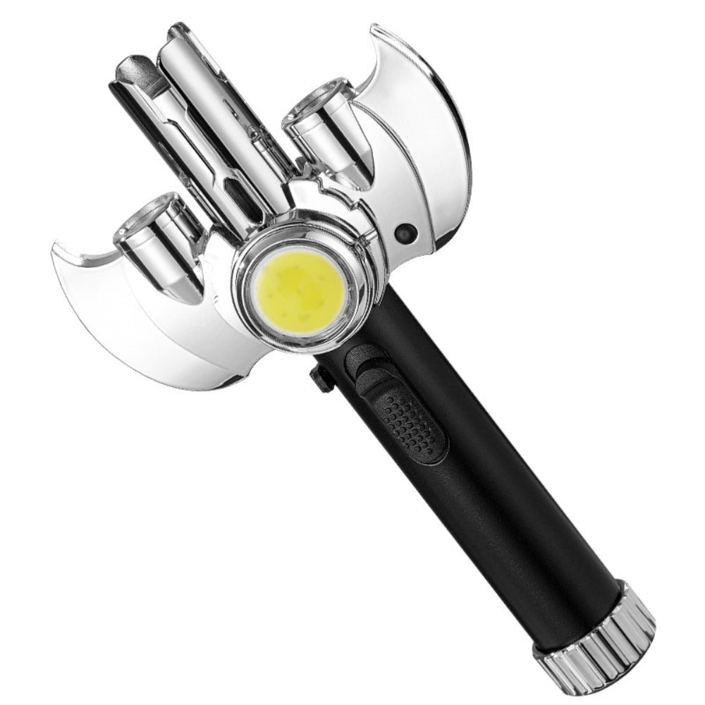 Torch Lighter Metal Jet Flame, Large Windproof Butane Torch with COB Light, High-Power Refillable Flamethrower for Barbecue, Baking, Camping, Moxibustion & Outdoor Use – Black & Si - product image 3