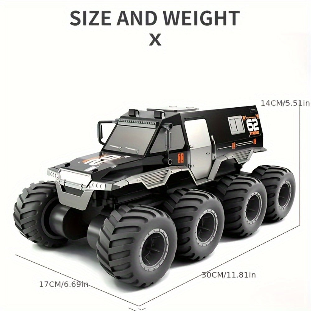 Amphibious RC Truck 8-Wheel Drive 4-Motor Off-Road Climbing Remote Control Armored Vehicle, Oversized All-Terrain Land & Water Military Truck Toy | Epic Gift - product image 8