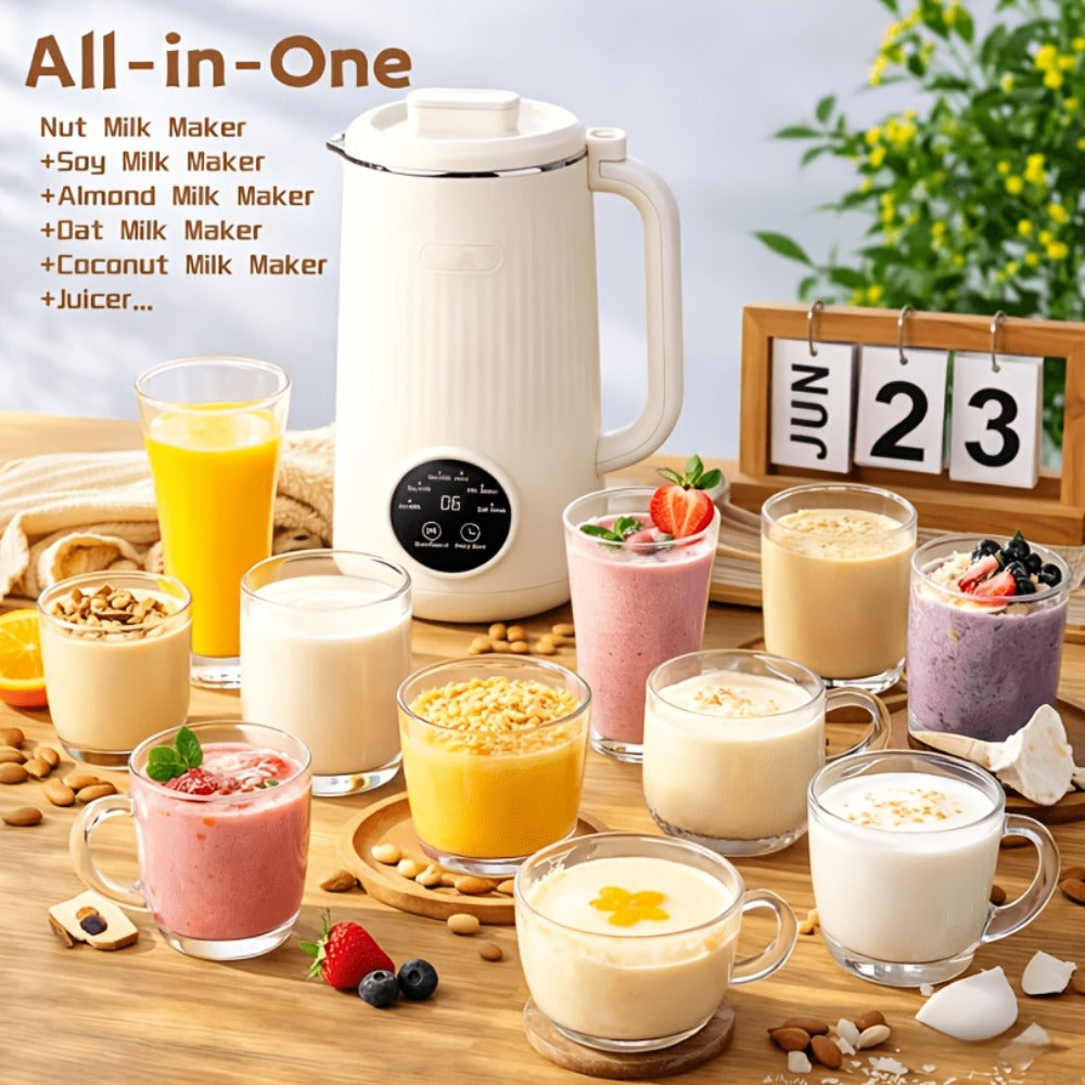 8-in-1 Nut Milk Maker 35oz 8-Blade - Almond Oat Soy Coconut Plant-Based Milk Machine with Delay Start Keep Warm Self-Cleaning Boil Water Function - Non-Dairy Beverage Blender Soy M - product image 5