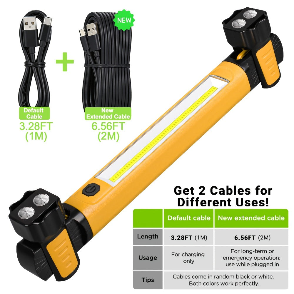 LED Work Light 2500LM Rechargeable Magnetic Underhood Inspection Light with 5200mAh Battery & Hooks – Cordless Portable Work Lamp for Mechanics, Car Garage, Workshop & Emergency Us - product image 5