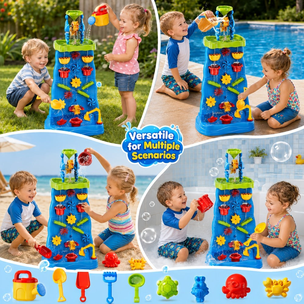 Outdoor Sensory Activity Toy for Toddlers Ages 3+, Beach Tools Included, Backyard Summer STEM Gift for Boys & Girls | Water Play Table for Kids Double-Sided - product image 5