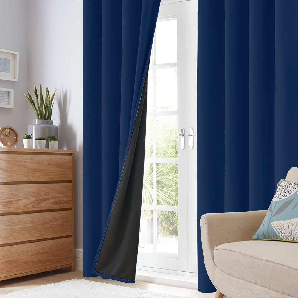 Blackout Curtains 4 Panels Thermal Insulated Room Darkening Drapes – Rod Pocket, Energy Saving, Solid Color for Bedroom & Living Room, 7 Colors & Multiple Sizes - product image 16