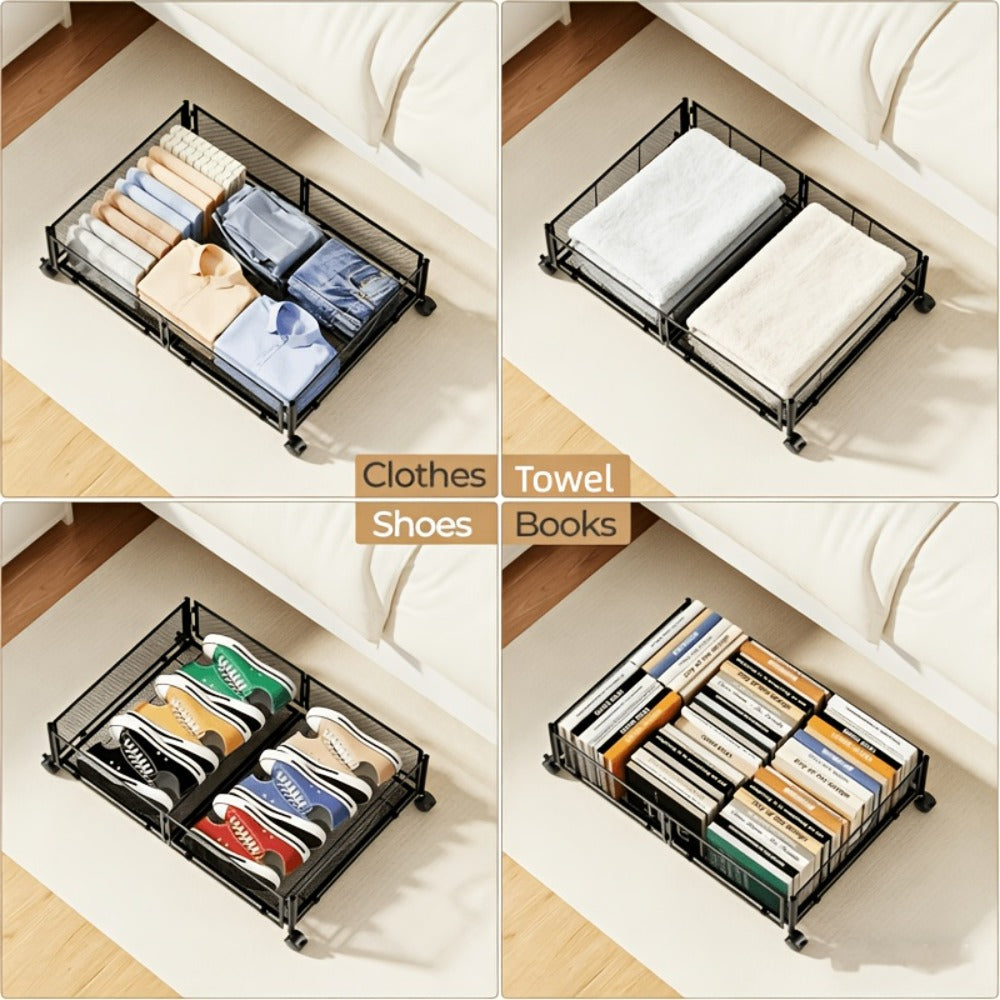 Under Bed Storage Containers with Wheels & Handles – Shoes, Clothes, Blankets Organizer - product image 13