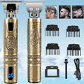 LED Hair Trimmer for Men - T-Blade USB Rechargeable 2000mAh, Vintage Dragon & Mustache Design, 4 Guide Combs, Cordless Precision Grooming, Holiday Gift for Him - product image 10
