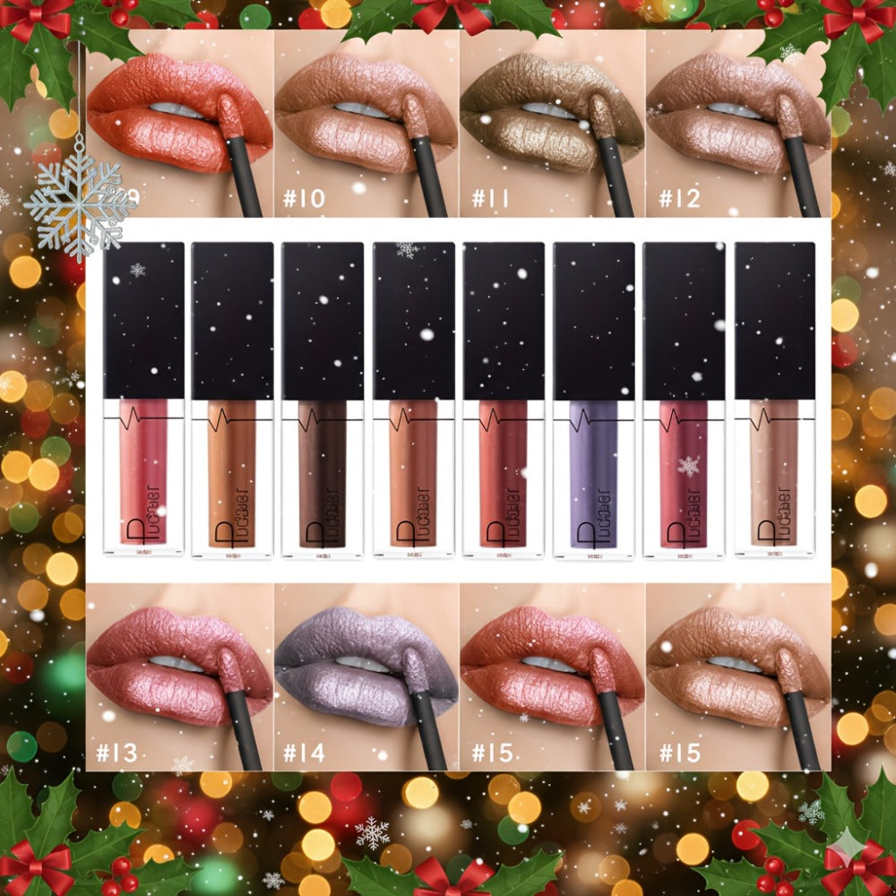 Lip Gloss Set Metallic High Gloss Plumping Long Lasting Non Stick Mirror Shine Glossy Lipstick for Women 11 Shades Party Date Daily Makeup Portable Gift - product image 2