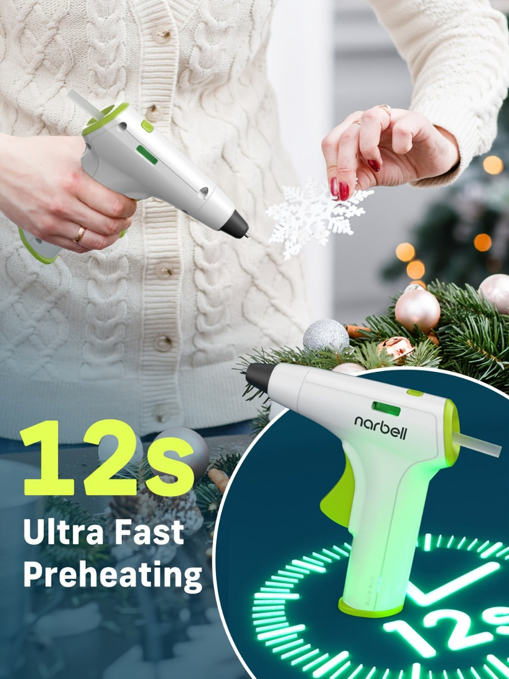 Cordless Hot Glue Gun Fast Heating USB Rechargeable 2000mAh – 12-Second Heat-Up, Anti-Drip Nozzle, Auto Shut-Off, Mini Glue Sticks Included, Portable Wireless Glue Gun for DIY Craf - product image 17