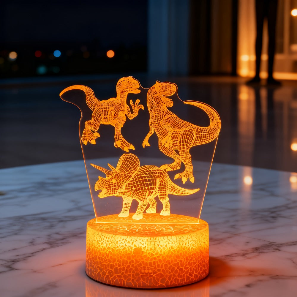 3D Holographic Dinosaur Night Lamp 16 Color Changing T-Rex LED Bedside Lamp Remote Touch Control Adjustable Brightness Kids Room Decor Gift Boys Girls Jurassic - product image 11