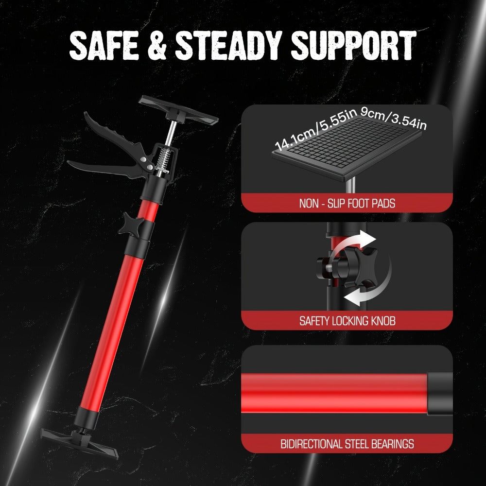 Telescopic Support Rod Adjustable 11.8-114in 154 lb Heavy Duty Anti-Slip Third Hand Support System 2pcs Drywall Lifting Cabinet Jack Wardrobe Installation Prop Tool-Grade Support K - product image 8