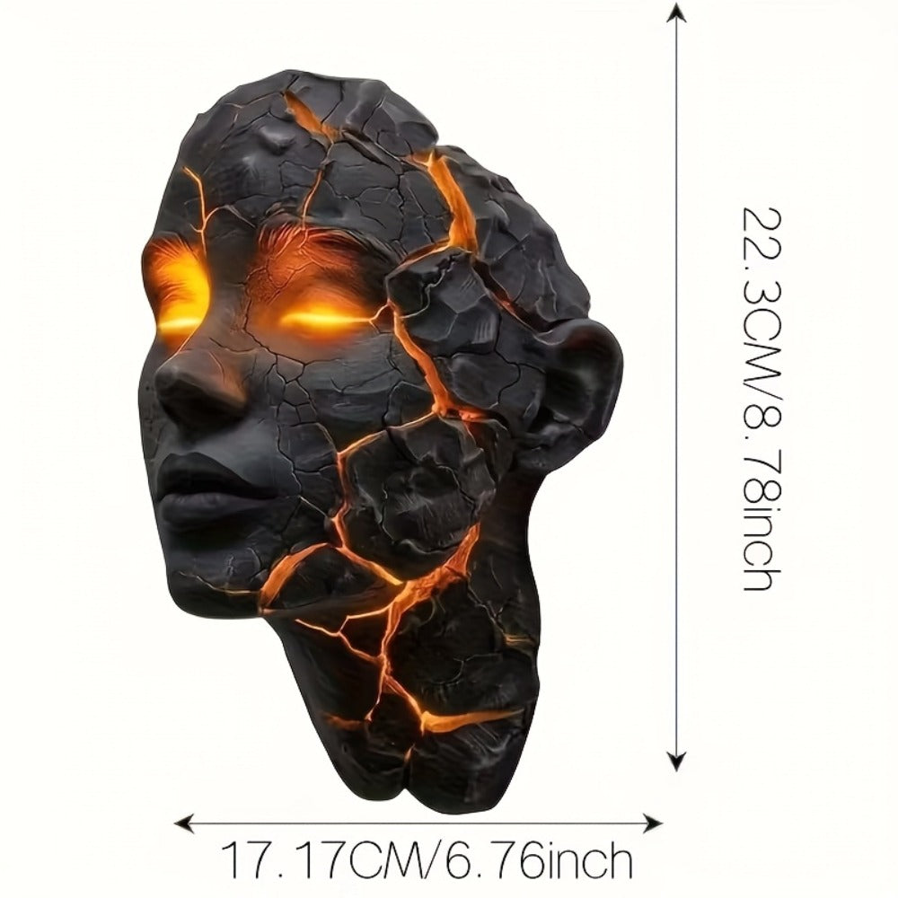 3D Wall Lamp Shattered LED Night Light Broken Face Moving Effect – Gothic Plug-In Wall Decor Light for Bedroom, Living Room, Bar, Cafe & Game Room, Unique Home Lighting Gift - product image 4