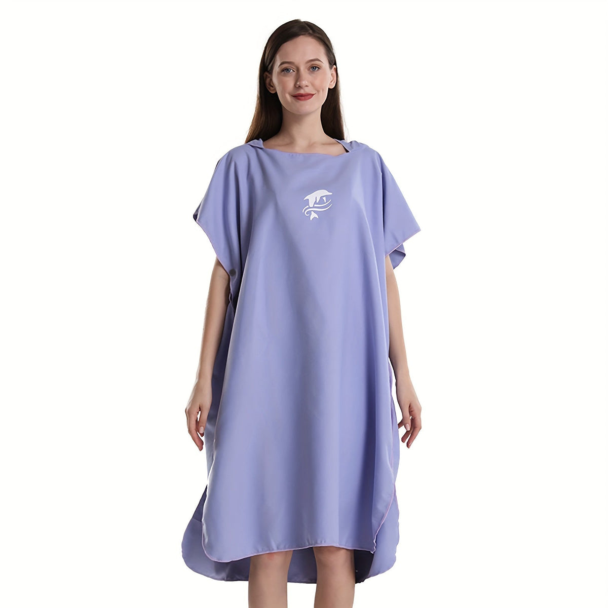 Quick-Dry Surf Poncho Towel Robe | Microfiber Beach Wrap with Shark Graphic, Super Absorbent Changing Robe for Swimming, Surfing & Travel, One Size Fits All, Machine Washable