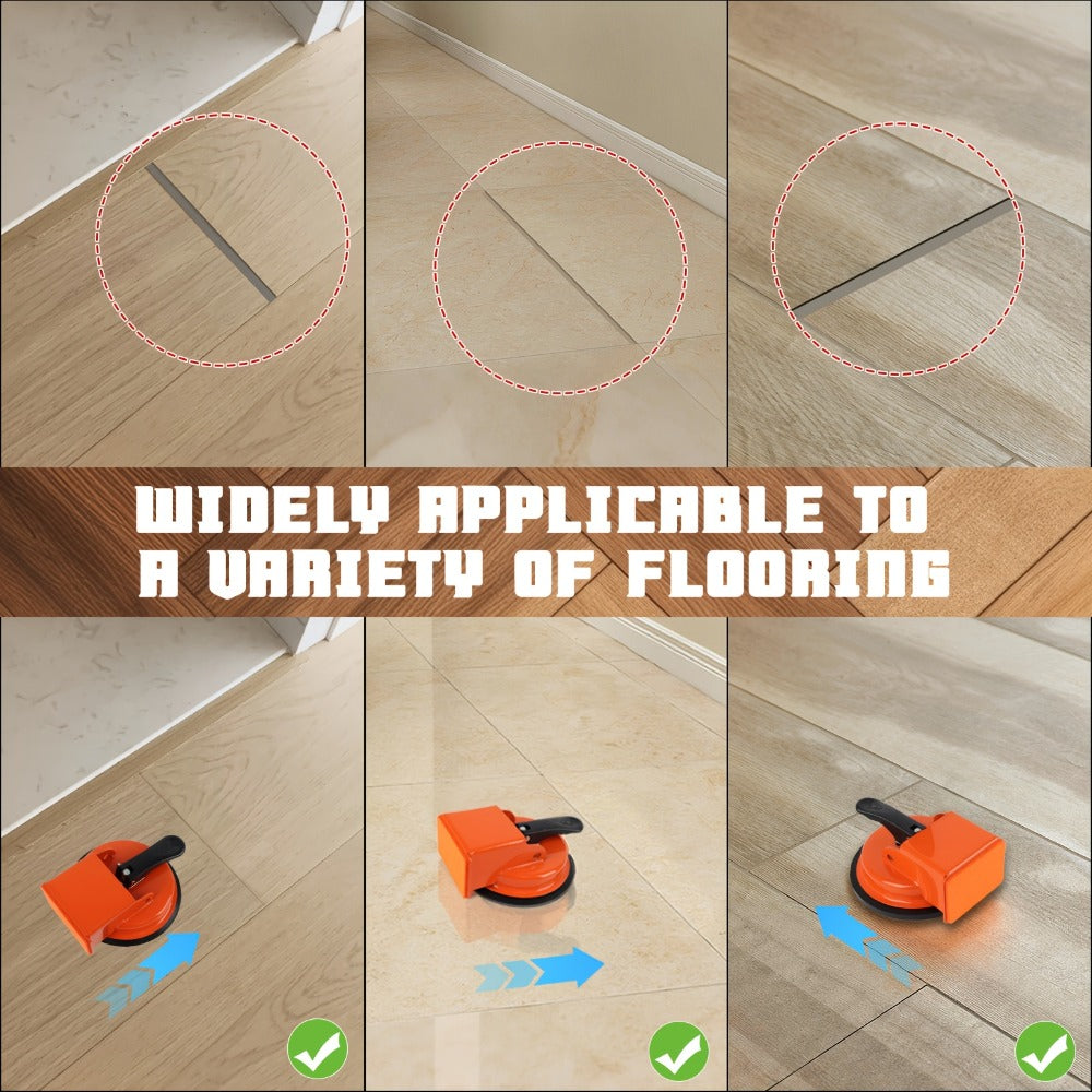 Floor Gap Fixer Tool with 4.84" Suction Cup, Laminate Floor Gap Repair Tool Kit for Vinyl Plank Hardwood Floors, Professional Plank Grabber with Metal Body & Felt Pad, Floor Instal - product image 7