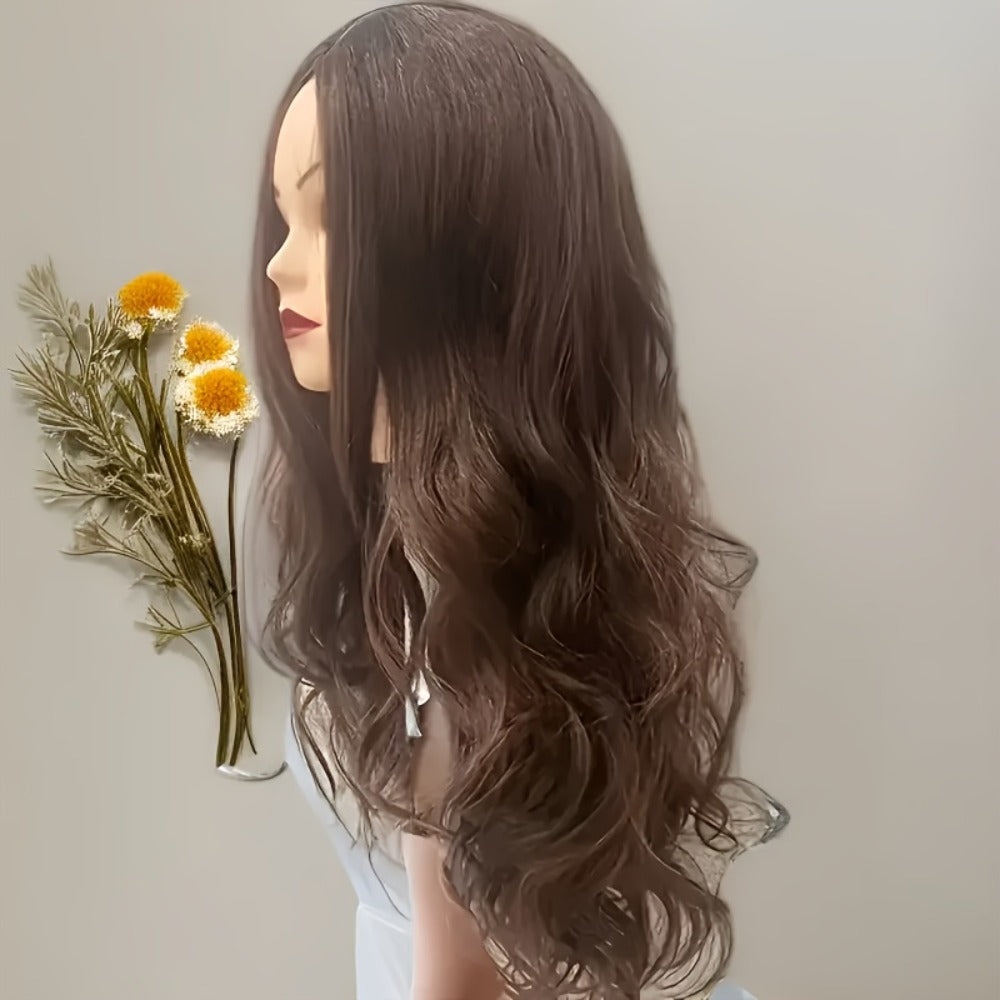Headband Wig Curly Hair 28 Inch Long Wavy Big Wave Dark Brown Black Synthetic Heat Resistant | Fluffy Pompadour Party Wedding Cosplay Slip On Women Wig - product image 13
