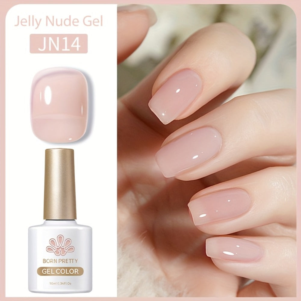 Nude Jelly Gel Nail Polish 10ml Skin Tone Transparent Finish – Semi-Permanent Soak-Off UV LED 30-Day Wear, Jade Nail Art Minimalist Natural Look for Women, Shades JN05 JN68 JN75 JN - product image 10