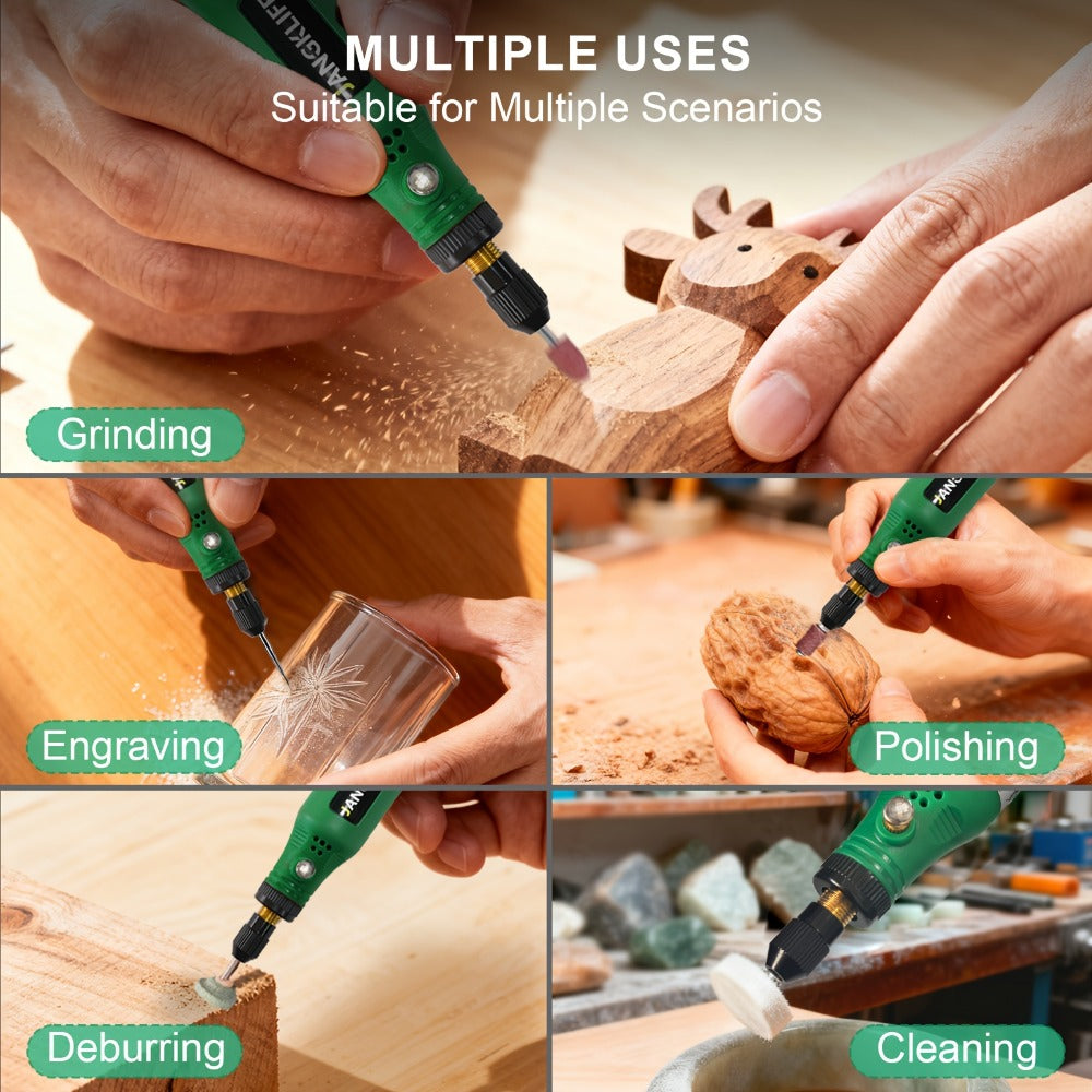 Cordless Rotary Tool Kit 102pcs – Rechargeable Engraving Pen with Adjustable Speed for Wood Carving, Sanding, Polishing & Etching, Portable Mini Electric Grinder - product image 11