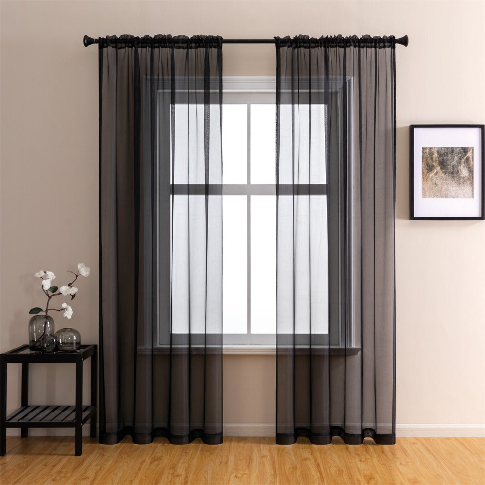 Sheer Curtains 2 Panels Rod Pocket – Light Filtering Privacy Window Drapes for Living Room Bedroom Modern Home Decor - product image 7
