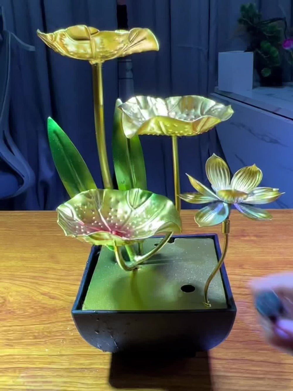Indoor Tabletop Fountain Desktop Water Feature, Small Relaxing Flowing Water Fountain for Living Room, Bedroom, Office & Spa, Calming Zen Decor & Unique Housewarming Gift - product image 7