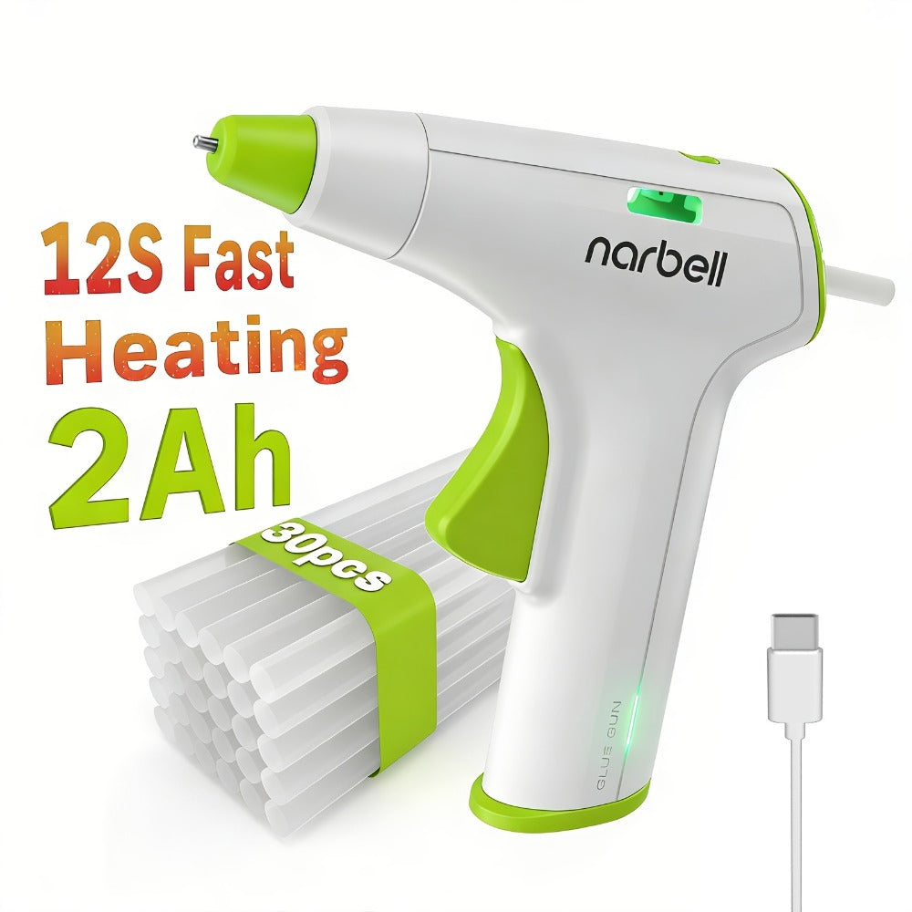 Cordless Hot Glue Gun Fast Heating USB Rechargeable 2000mAh – 12-Second Heat-Up, Anti-Drip Nozzle, Auto Shut-Off, Mini Glue Sticks Included, Portable Wireless Glue Gun for DIY Craf - product image 3