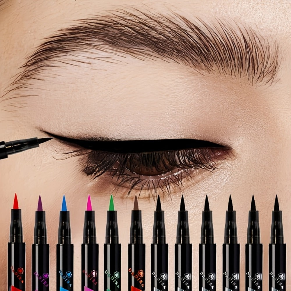 Fine Tip Liquid Eyeliner Pen 12-Pack – Long-Lasting Smudge-Free Precision Eye Liner, Natural Makeup Effect No Tingle Formula, All Skin Tones, Daily Wear Performances & Parties Wome - product image 8