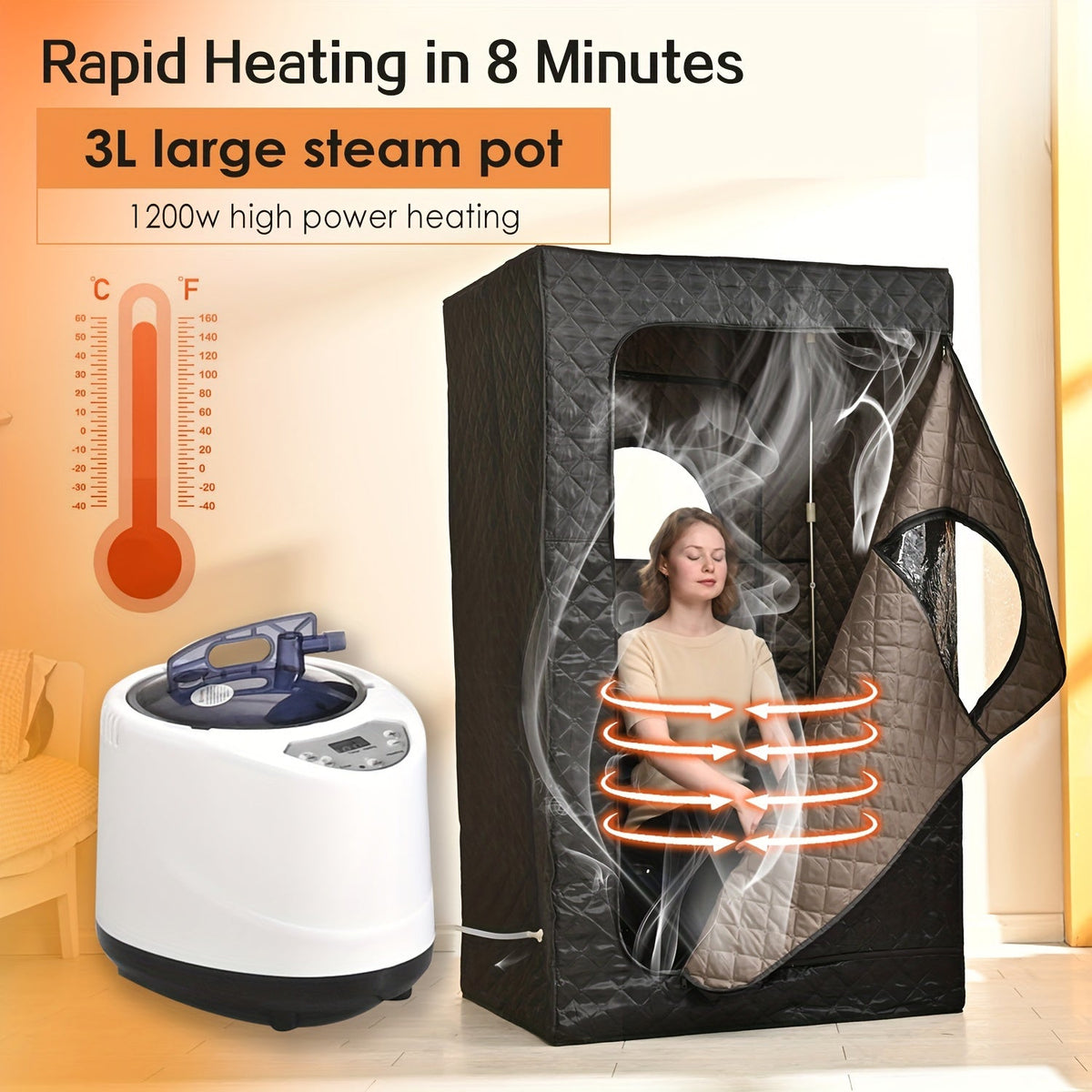 Portable Sauna | Steam Sauna Tent Home Spa Gym Yoga Detox Relaxation - product image 2