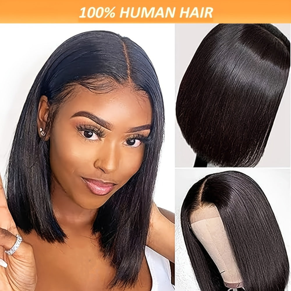Put On and Go Wig 6x4.5 HD Lace Human Hair Straight 250% Density Glueless Pre-Plucked Pre-Cut Pre-Bleached Knots Long Straight Wig for Women 22-36 Inch Natural Black - product image 16