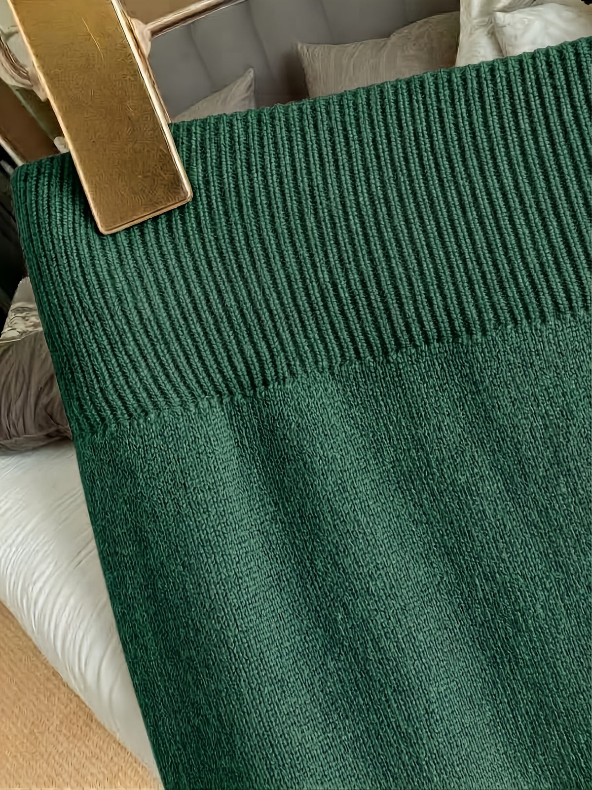 Genuine - Women's Autumn and Winter New Loose Set: Long Wide-Leg Pants + Shawl Cardigan + High-Collar Sweater Vest Fashion Three-Piece Set - product image 39