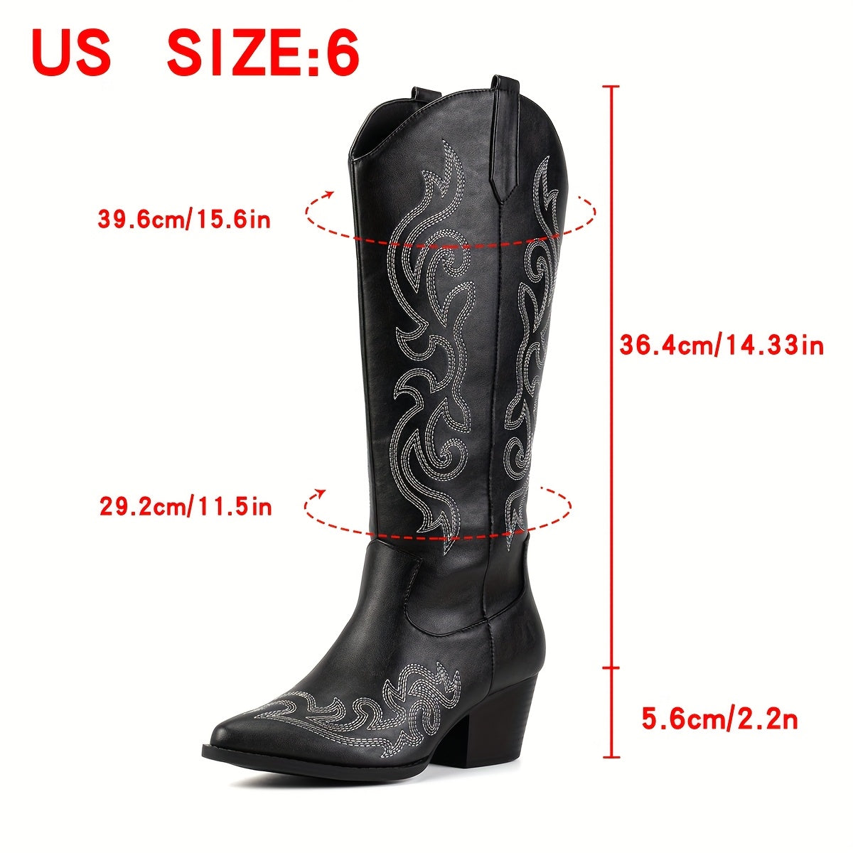 Women's Retro Embroidered Horse Riding Western Women's Boots Vacation Style Music Festival Travel Leisure Style Women's Shoes, Women Shoes - product image 9