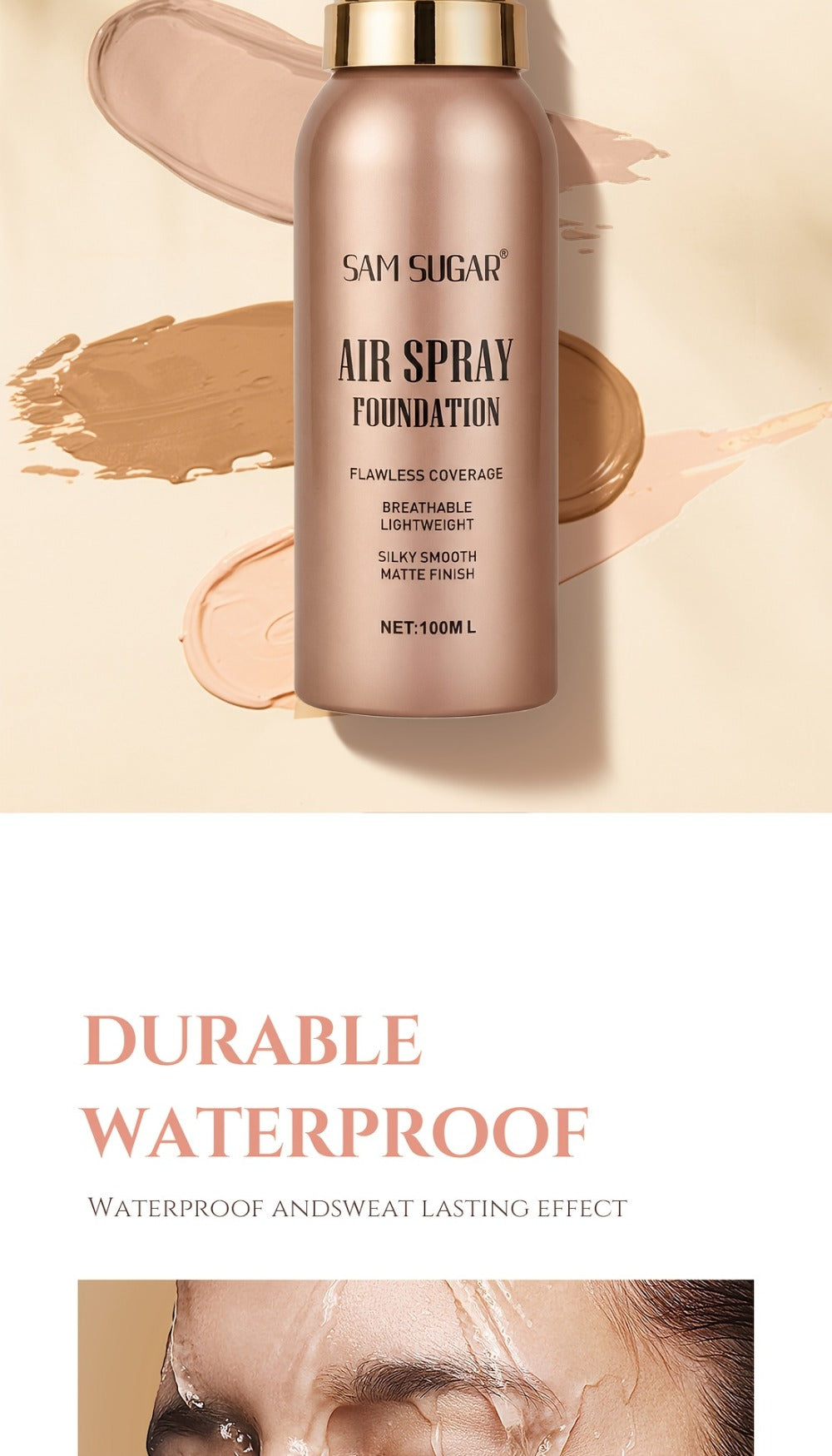 Waterproof Matte Foundation Spray — Long-Lasting Full Coverage Liquid Foundation, Sweat-Proof Transfer-Resistant Oil Control, Natural Finish for All Skin Types, 4 Shades for Women - product image 13