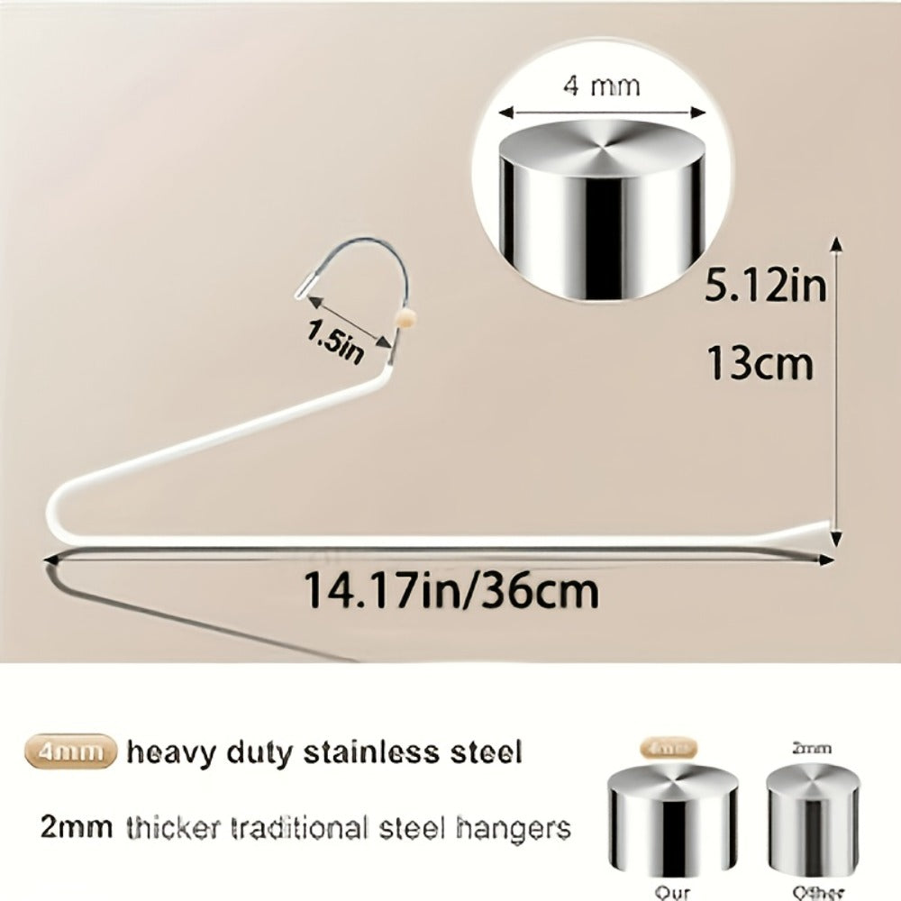 Pants Hangers Metal Open Leg Non-Slip - Heavy Duty Trouser Jeans Hanger for Wardrobe, Space Saving, Black or White, 10/20/30/50pcs - product image 4
