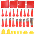 Caulking Tool Kit 30 Piece | 16 Reusable Nozzle Tips 8 Connectors 4 Grout Scrapers Stainless Steel | Caulk Finishing Set for Bathroom Kitchen Doors Windows Tile Sealing - product image 9