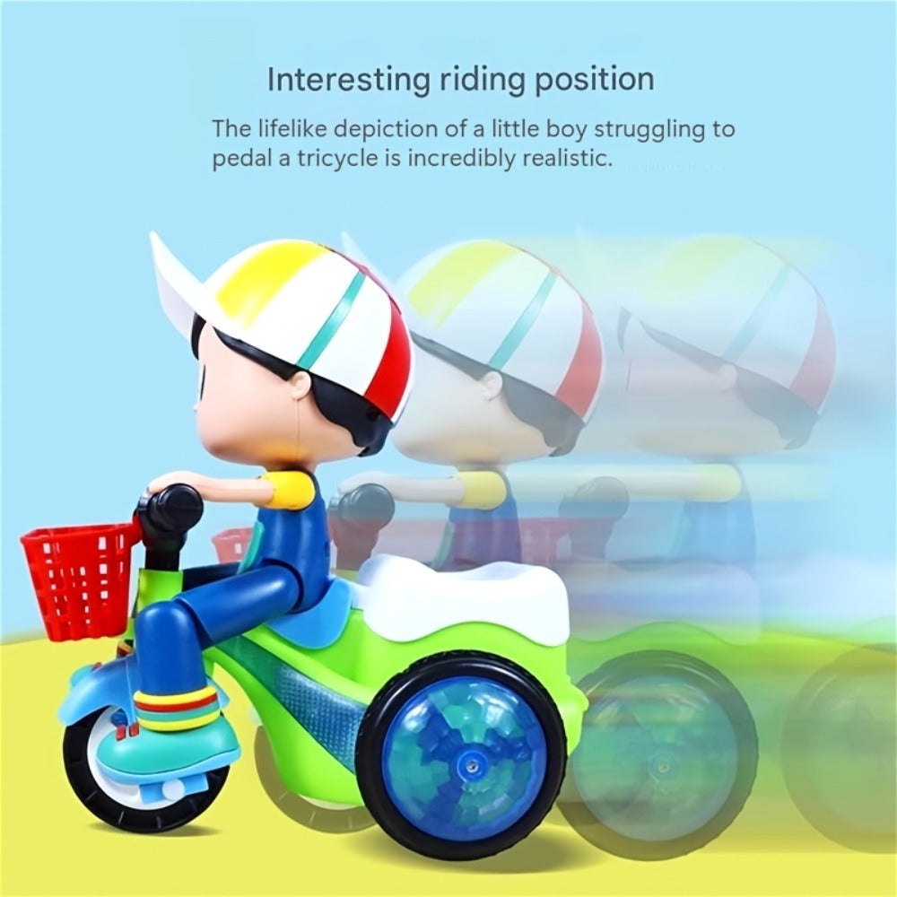 Push & Power Dual-Mode Stunt Vehicle for Toddlers Boys Girls, Birthday Christmas Gift (Multiple Colors) | Kids Electric Tricycle Toy Motorcycle with 360° - product image 2