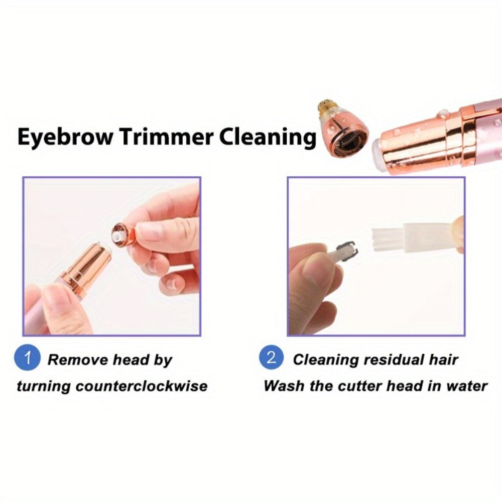 Electric Eyebrow Trimmer for Women 2 Pack, USB Rechargeable Painless Precision Eyebrow Razor Pen, Portable Hair Remover for Face Lip Leg Armpit – Pink White Colorful - product image 20