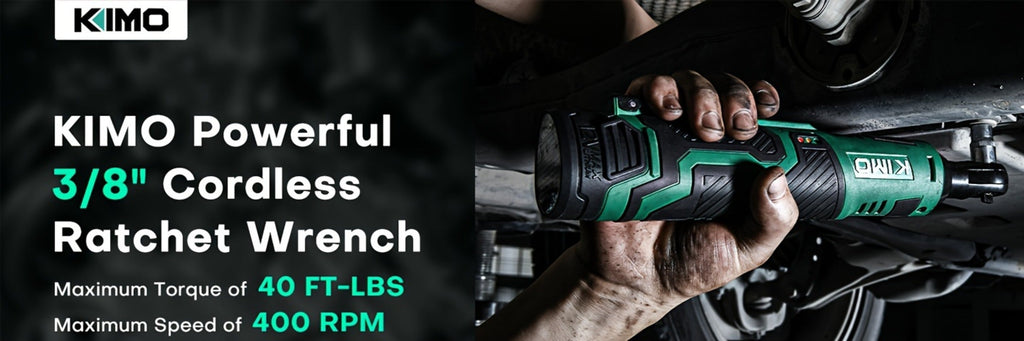 Cordless Ratchet Wrench 3/8 Inch 12V – KIMO 40ft-lb Torque Power Ratchet Set with 2.0Ah Battery, Fast Charger & 8 Sockets - product image 10