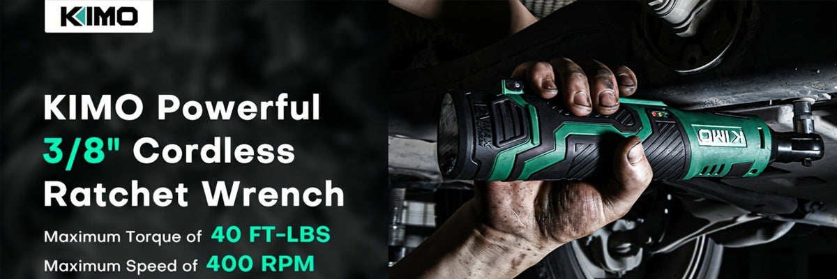 Cordless Ratchet Wrench 3/8 Inch 12V – KIMO 40ft-lb Torque Power Ratchet Set with 2.0Ah Battery, Fast Charger & 8 Sockets - product image 10