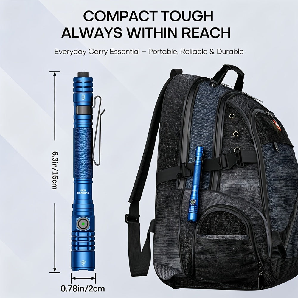 Tactical Penlight 1200 Lumen EDC Flashlight | High-Brightness Torch with Tail Switch Multi-Mode | Slim Pocket Light for Everyday Carry, Camping, Outdoor Activities & Work Lighting - product image 6