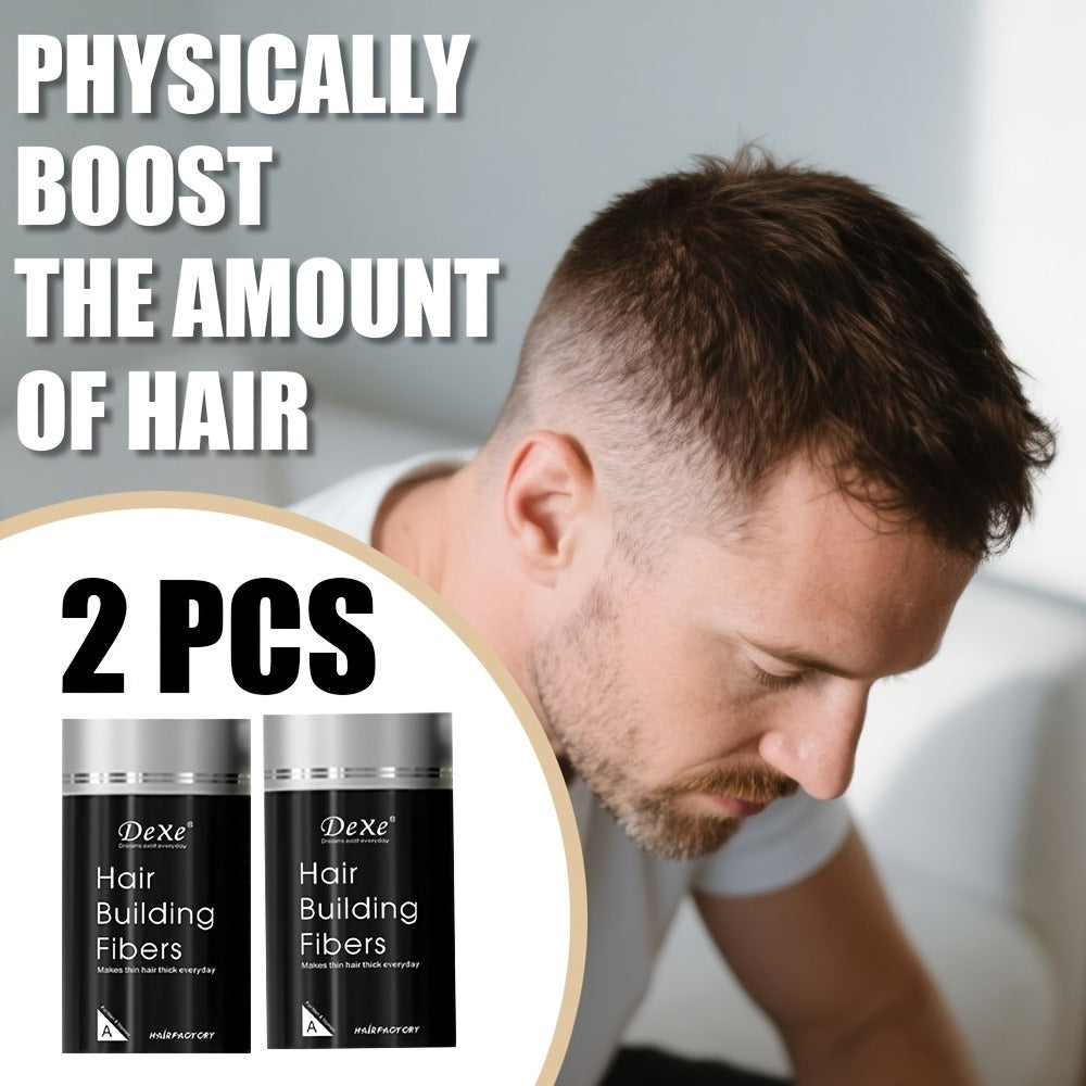 DeXe Hair Fiber Powder 2pcs x 22g — Natural Fine Thickening Fibers for Thinning Hair & Bald Spot Coverage, 1-Second Adhesion, Unisex for Men & Women, Black & Dark Brown - product image 8