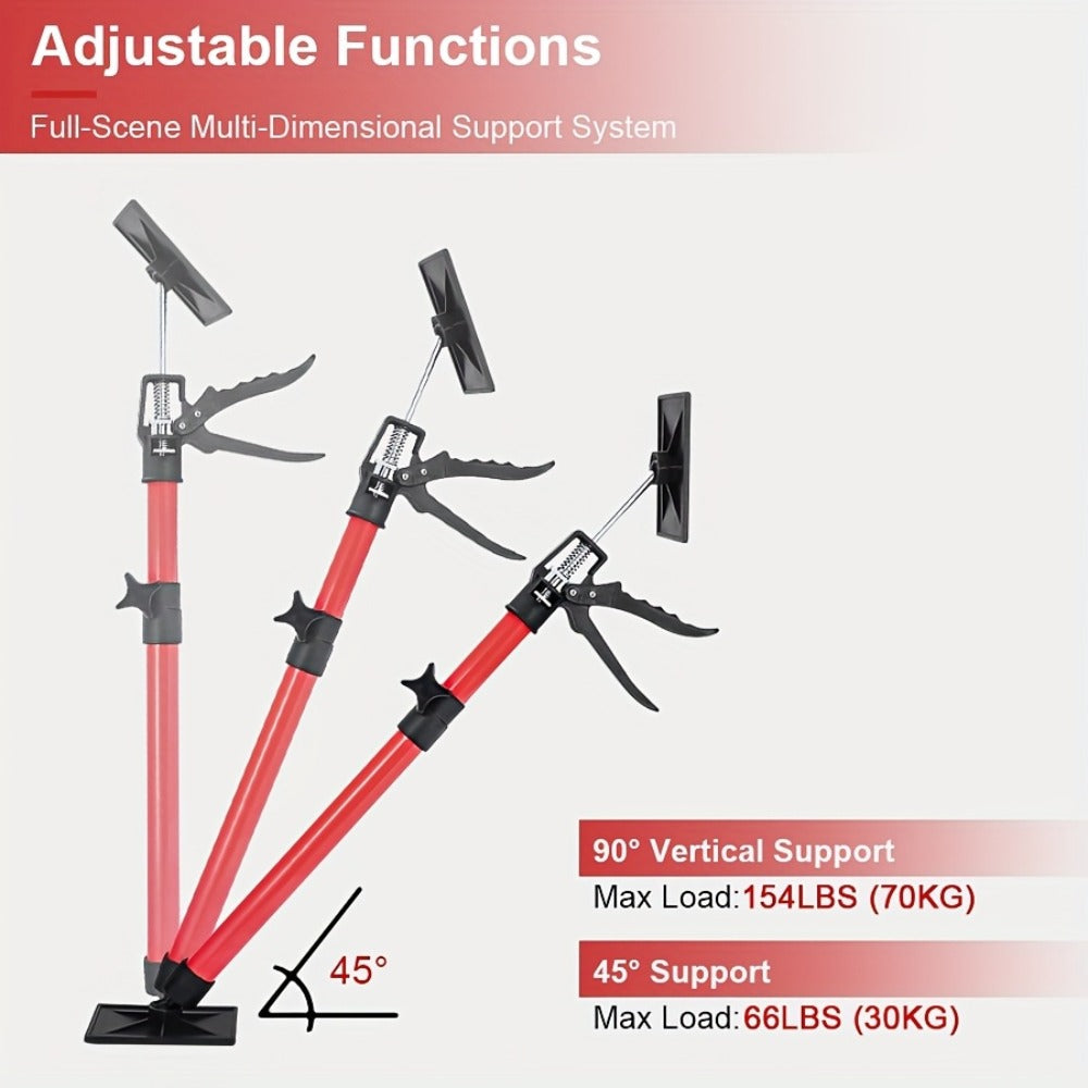 Telescopic Support Rod Adjustable 11.8-114in 154 lb Heavy Duty Anti-Slip Third Hand Support System 2pcs Drywall Lifting Cabinet Jack Wardrobe Installation Prop Tool-Grade Support K - product image 10
