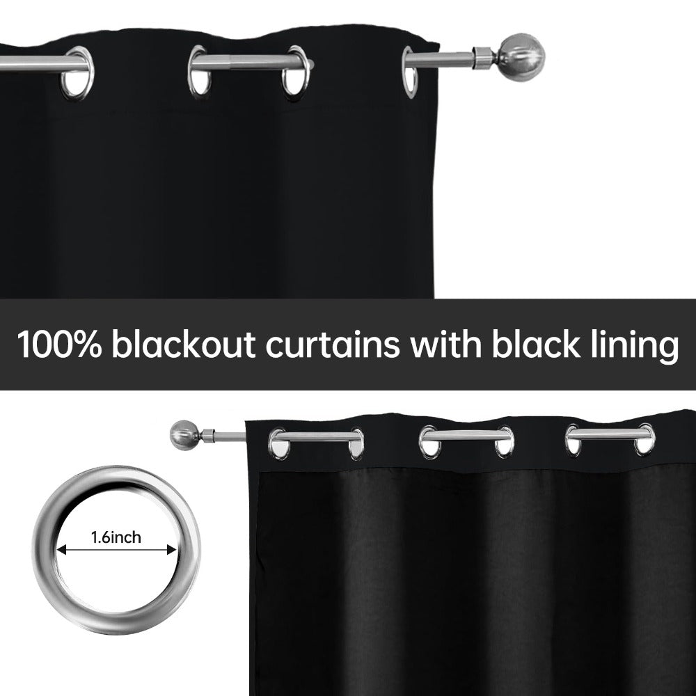 Blackout Curtains 4 Panels – 100% Light Blocking Thermal Insulated Soundproof Privacy Window Curtains for Bedroom Living Room - product image 10