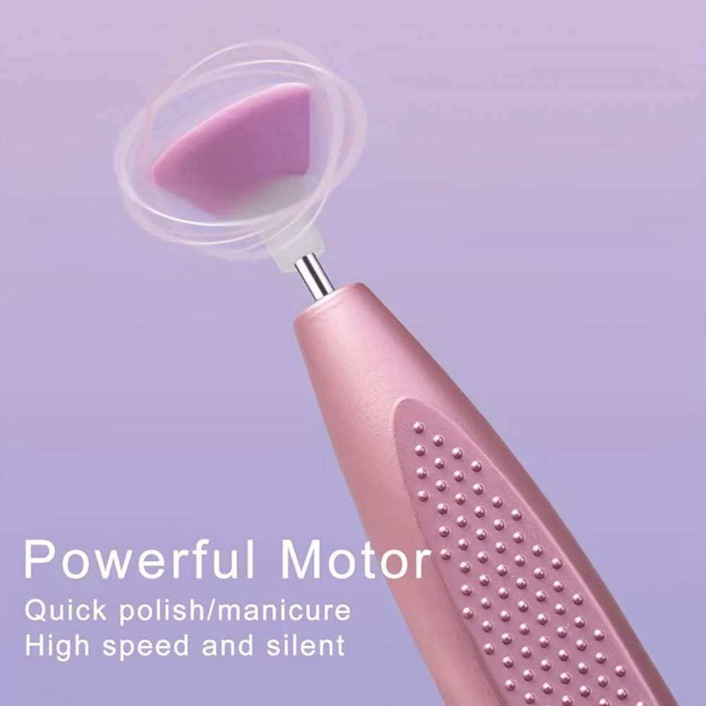 Nail Drill Kit 20000 RPM Variable Speed 11 Interchangeable Bits Electric Nail Grinder Portable Lightweight for Acrylic Gel Nails Pedicure Polishing Removal Salon Home Use Red Rose  - product image 8