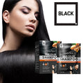 3-in-1 Hair Color Shampoo 10-Pack Single-Use Sachets Natural Dye Deep Cleansing Moisturizing Gel — Gray Coverage Portable At-Home Hair Coloring Unisex Black Brown Red Purple - product image 15