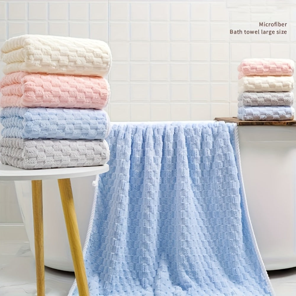 Waffle Weave Bath Towels Set 4 Pack or 8 Pack - Ultra Soft Super Absorbent Quick Dry Microfiber Moire Textured Towels | Spa Gym Travel Daily Use | Multi-Color Sets Gray Pink Blue B - product image 12