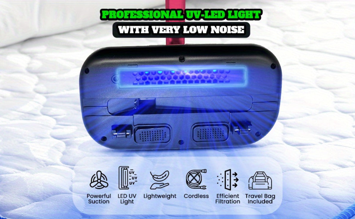 Cordless Mattress Vacuum Cleaner with Ultrasonic Heating & HEPA Filtration – Portable Bed Vacuum for Dust Mites, Pet Hair, Sofas, Upholstery & Carpets - product image 9