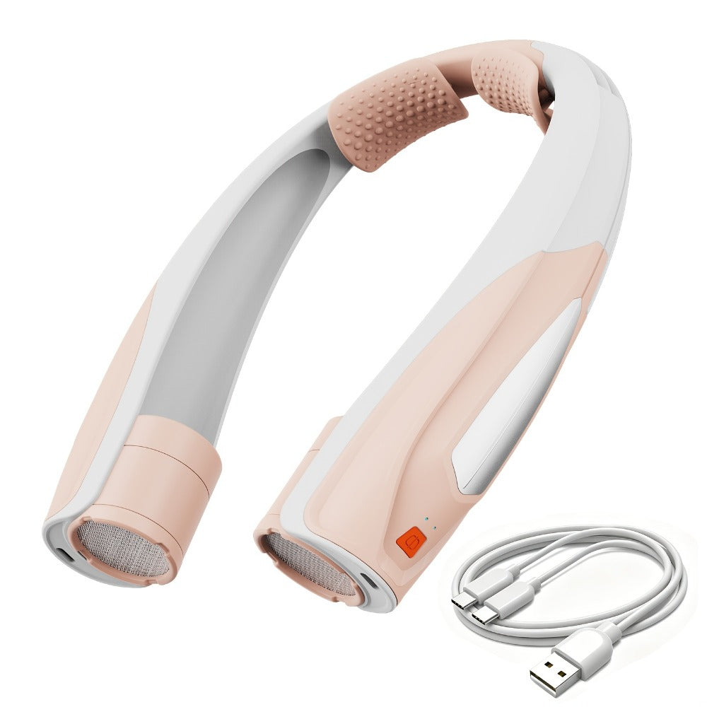 Neck Fan Wearable Bladeless Neckband Fan 3000mAh Dual Battery 6 to 20 Hours Battery Life Dual Wind Speeds Super Quiet Brushless Motor USB Charging Soft Silicone Strap for Work Trav - product image 5