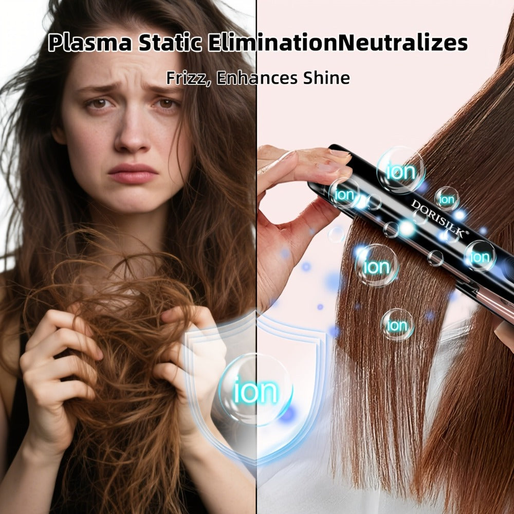 Plasma Ionic Hair Straightener Flat Iron 500°F with PTC Ceramic Oil Plates, LCD Display & 60-Min Auto Off — Frizz Control Professional Flat Iron for All Hair Types, 1" & 1.77" Plat - product image 13