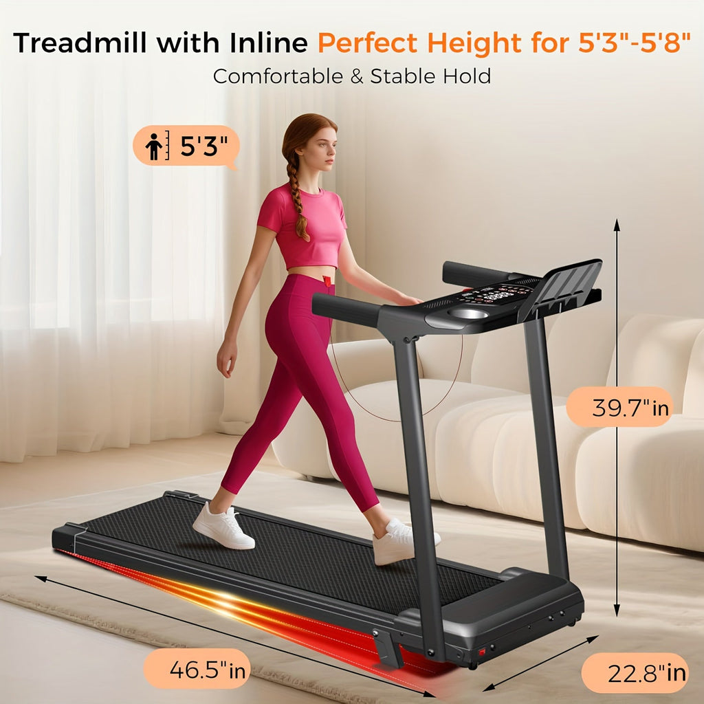 3.0HP Quiet Walking Pad for Home, 300LBS Capacity, Travel-friendly Under Desk Treadmill for Walking, Jogging & Running – Folding Treadmill 3-in-1 with 14% Auto - product image 3