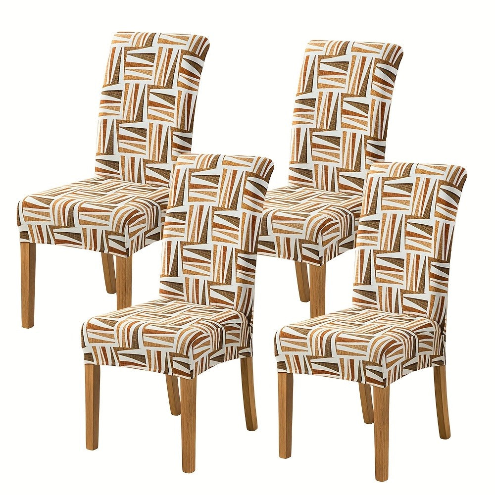 Dining Chair Covers Slipcovers Set of 4 or 6 - Spandex Stretch Milk Velvet Removable Washable Parsons Chair Protector | Anti-Slip Elastic Band | Multiple Prints | Kitchen Dining Ro - product image 20