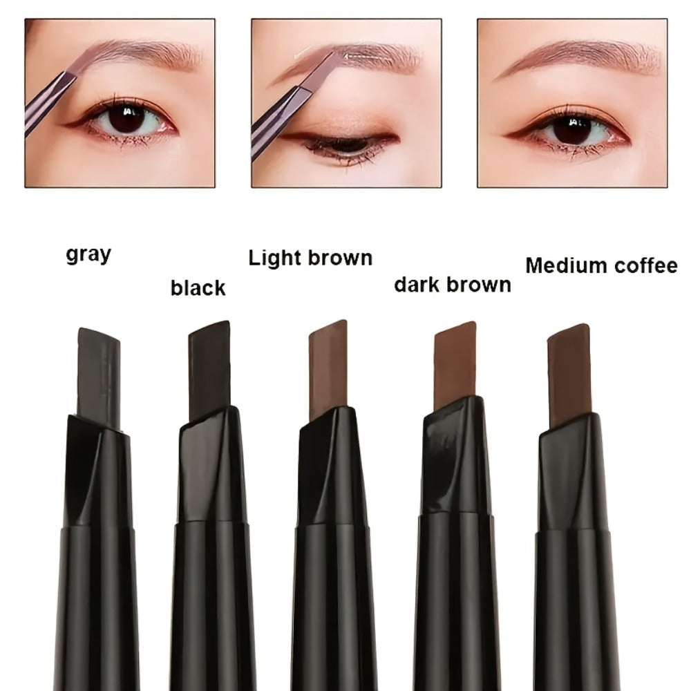Eyebrow Pencil 12-Pack Double-Ended Waterproof — Automatic Twist-Up Brow Pencil with Spoolie Brush, 4 Natural Shades, Long-Lasting Easy Brow Makeup for Women - product image 4