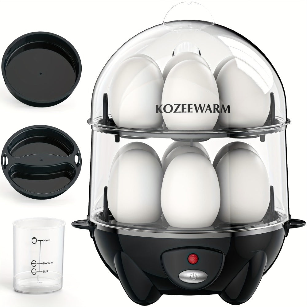 Electric Egg Boiler & Cooker with Auto Shut-Off – Single & Double Layer, Multi-Function for Hard Boiled, Soft Boiled, Scrambled, Omelette, Steamed Vegetables & Dumplings, 4 Colors - product image 2