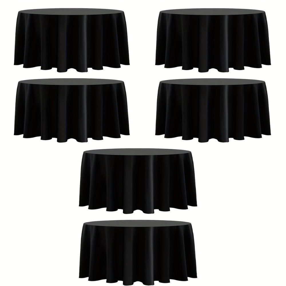 120 Inch Round Tablecloth Bulk Pack – Wrinkle-Free Table Cover for Wedding, Party, Christmas & Halloween, Black or White (6/12/18 Pack) - product image 3