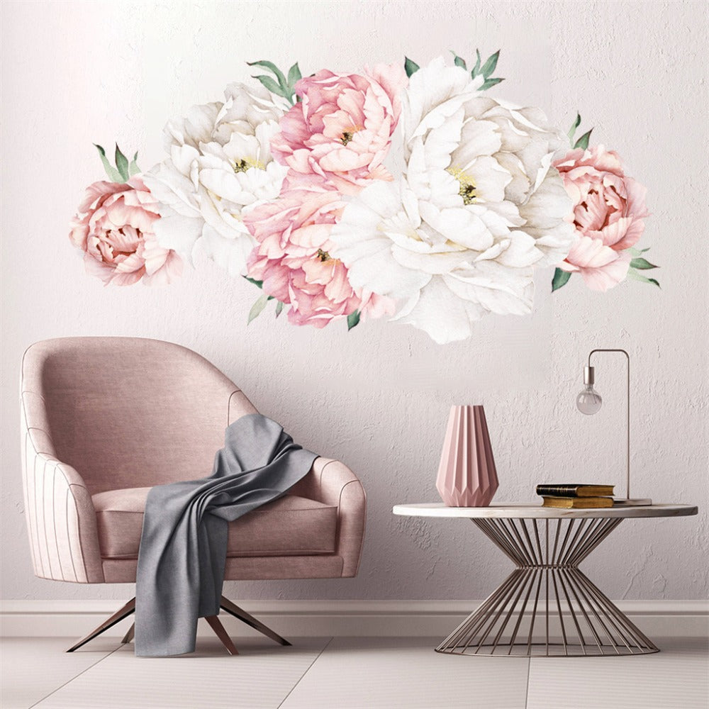 Peony Flower Window Glass Sticker – Anti-Collision Waterproof Decorative Glass Film, European Floral Wall & Window Decal for Home Decor, 17.7 x 47.2 Inches (2 Styles) - product image 14