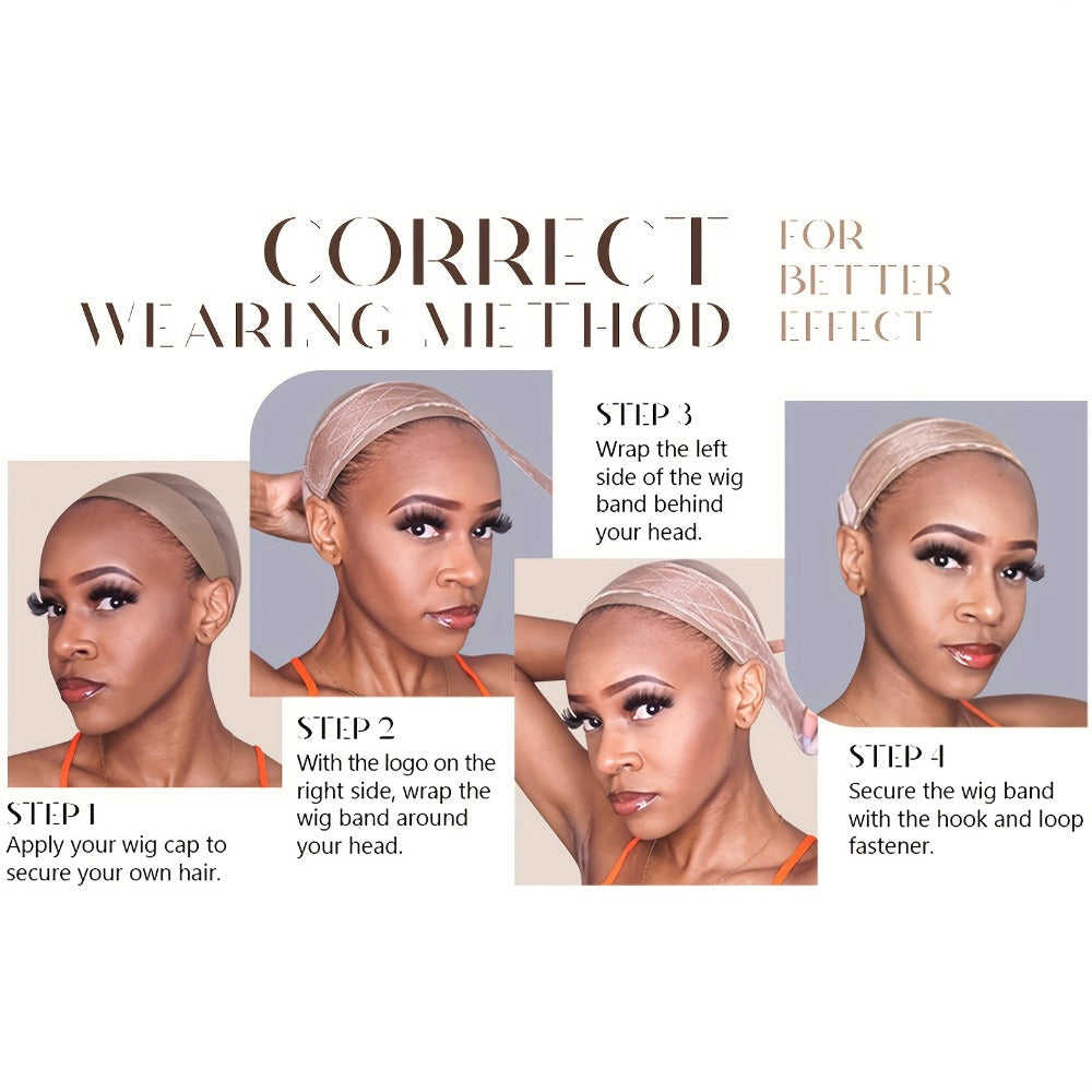 Velvet Wig Caps 3 Pack Women Adjustable Non-Slip Breathable Comfortable – Fits Lace Front Full Wigs Wig Stands Mannequin | Beige Black Brown Coffee | Daily Wear Wig Accessory Gift - product image 2